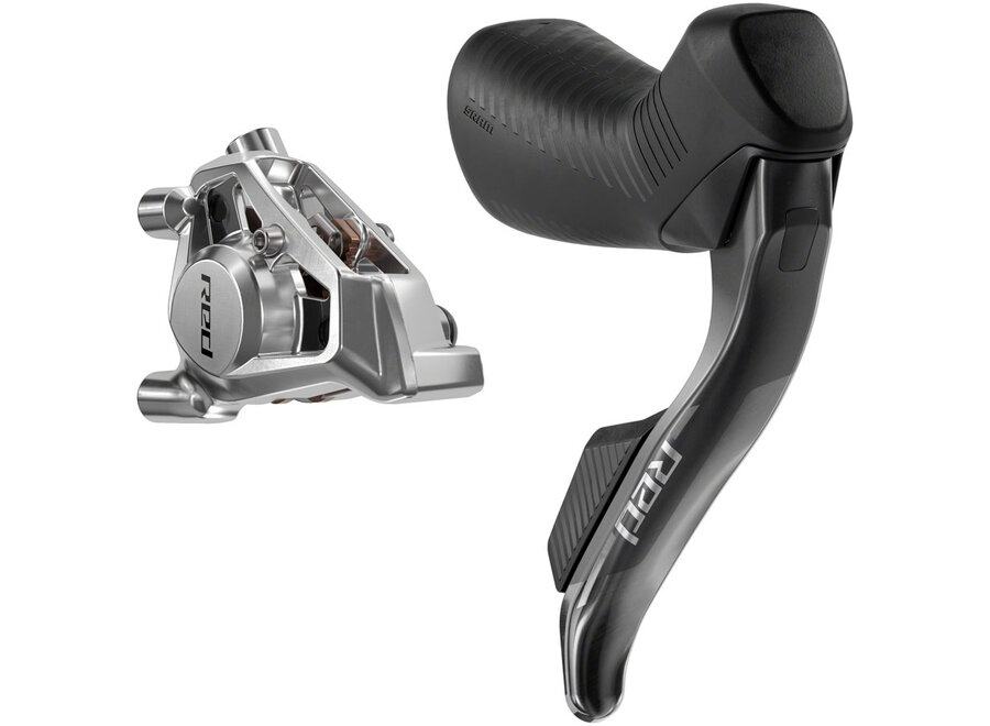 RED eTap AXS HRD Shift/Brake Lever and Hydraulic Disc Caliper - Right/Rear, Flat Mount 20mm Offset, 1800mm Hose, Black, E1