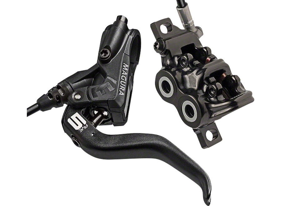 MT5 Disc Brake and Lever - Front or Rear, Hydraulic, Post Mount, Black