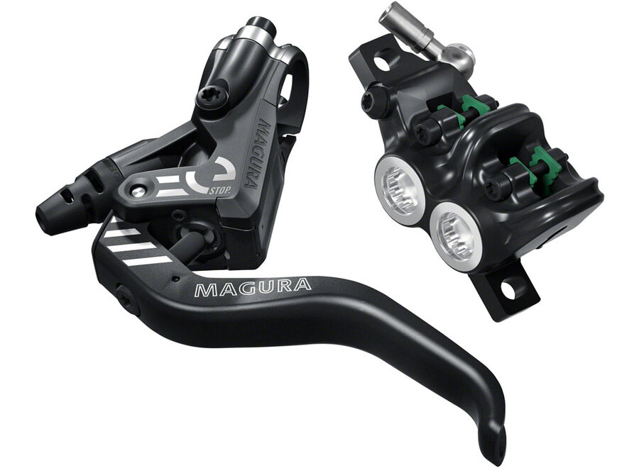 Magura MT5 eSTOP Disc Brake and Lever - Front or Rear, Hydraulic, Post Mount, Black