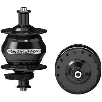 8 Series Dynamo Front Hub - PV-8, 6V- 3W, QR x 100mm, Rim, 32H, Black