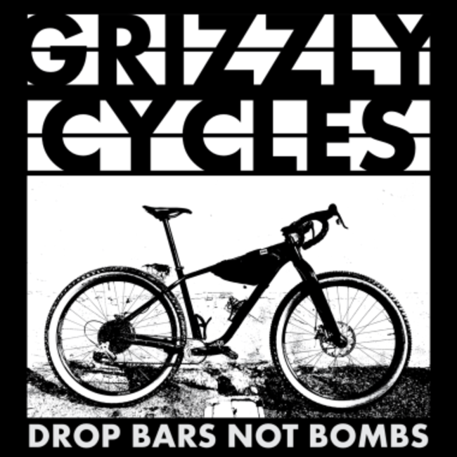 Grizzly Cycles Drop Bars Not Bombs Sticker