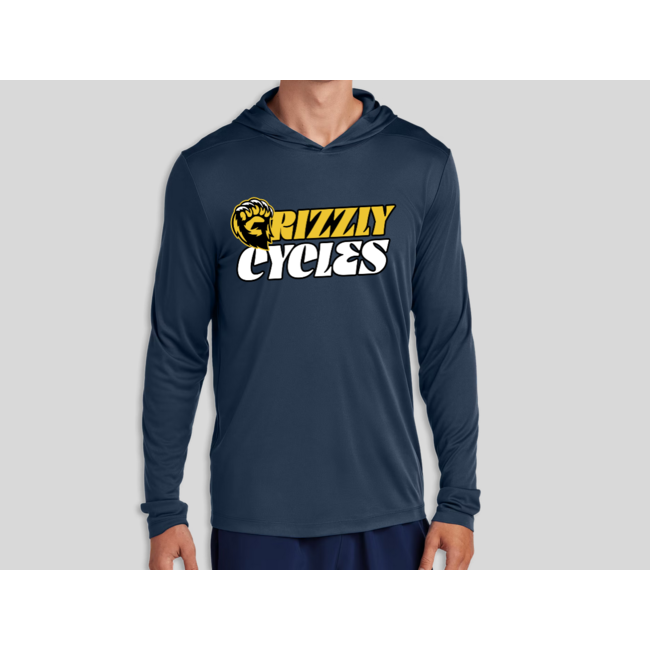 Grizzly Cycles UPF 50 Hooded Long Sleeve Performance Shirt
