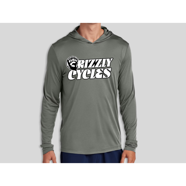Grizzly Cycles UPF 50 Hooded Long Sleeve Performance Shirt