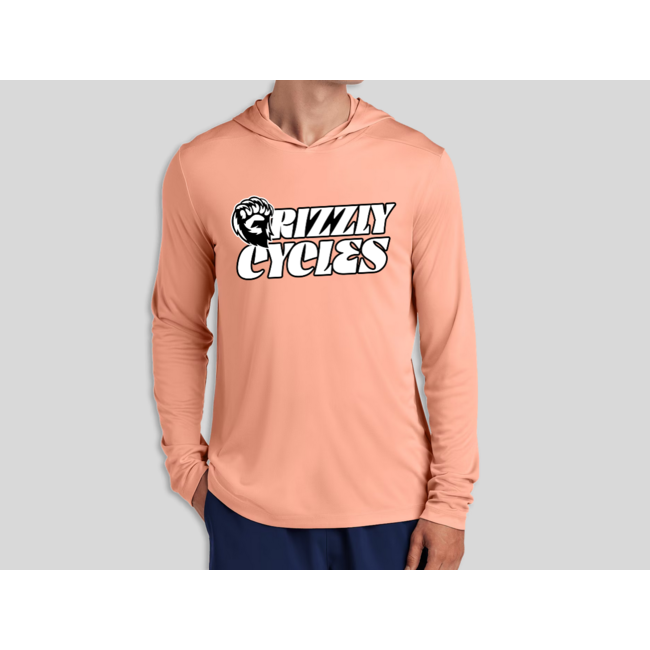 Grizzly Cycles UPF 50 Hooded Long Sleeve Performance Shirt
