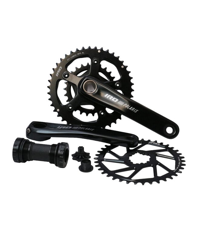 Crankset Polaris 1x 2x (DM 38t & 42-26t w/Spider) w/BB