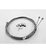 Metallic Braid Brake Cable Kit - Silver