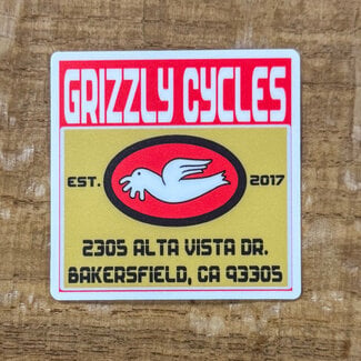 Grizzly Cycles Cthulhlu Shop Sticker