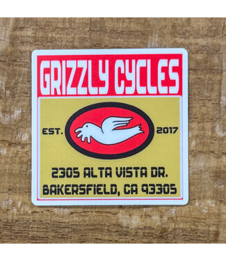 Grizzly Cycles Cthulhlu Shop Sticker