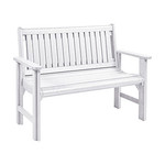 CR Plastics CRP B01 Heritage Garden Bench White