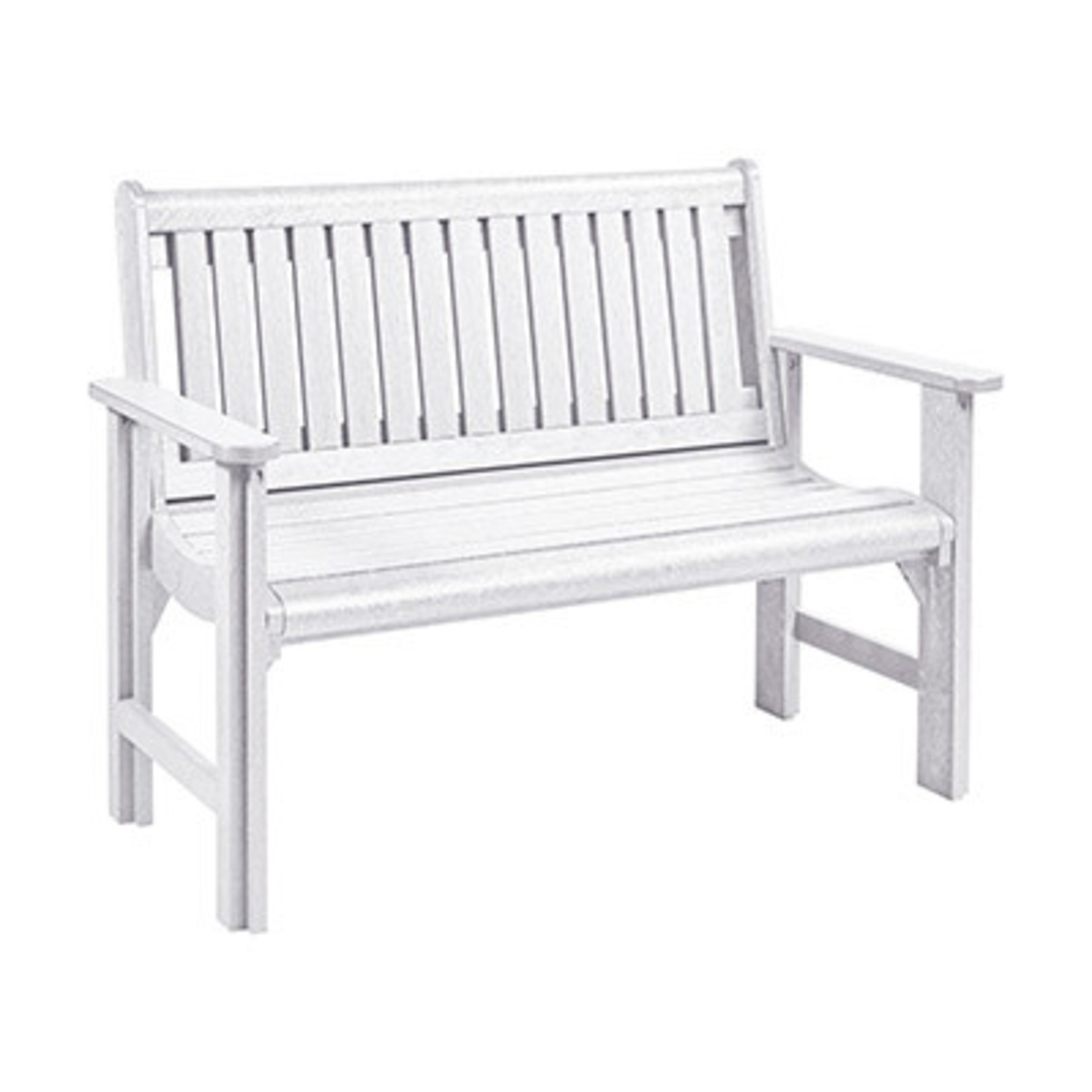 CR Plastics CRP B01 Heritage Garden Bench White
