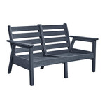 CR Plastics CRP DSF282 Tofino Loveseat Slate Grey