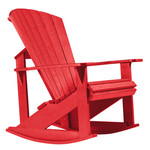 CR Plastics CRP C04 Adirondack Rocker Red