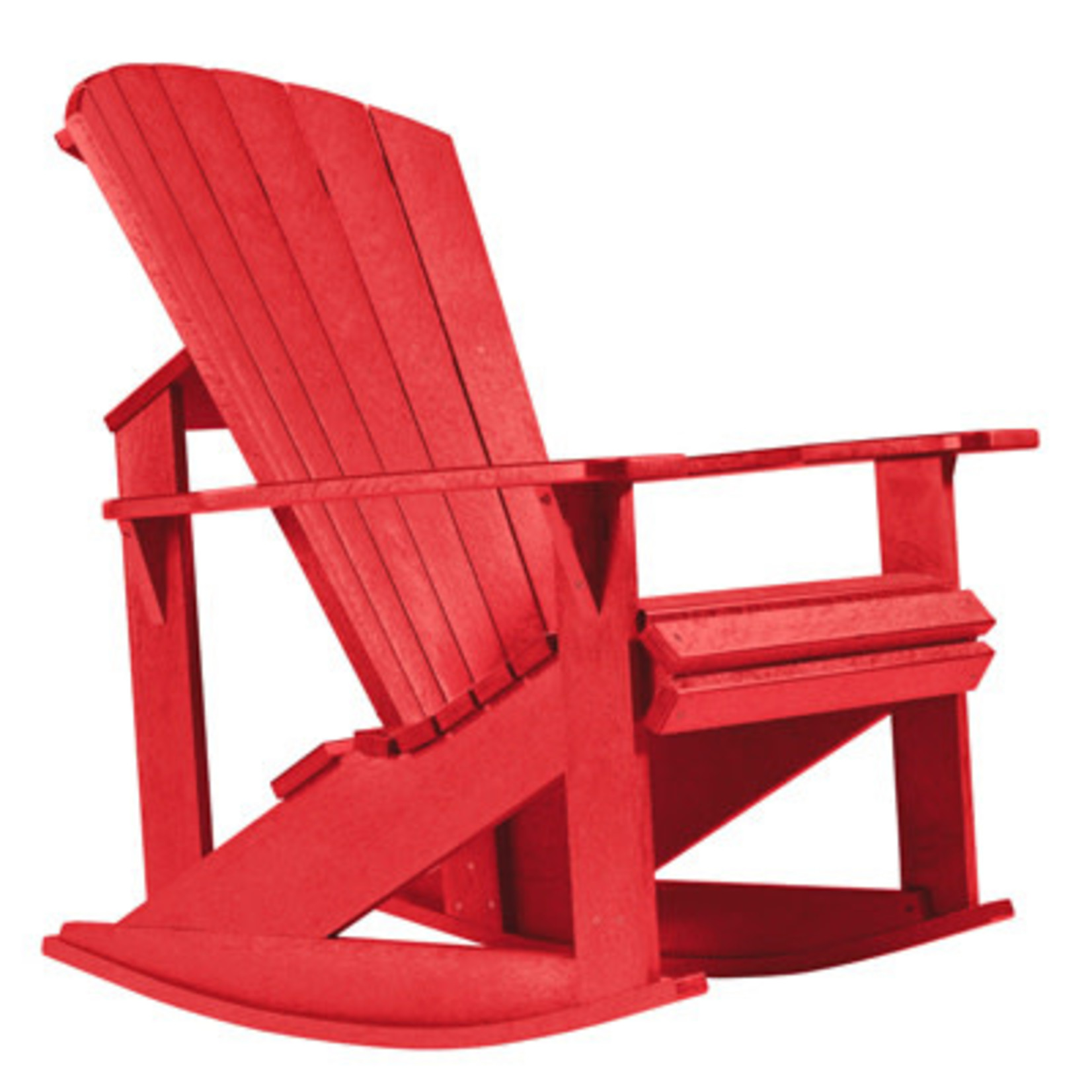 CR Plastics CRP C04 Adirondack Rocker Red