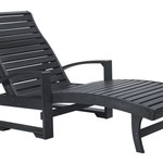 CR Plastics CRP 'Chaise Lounge w/Hidden Wheels'  Black