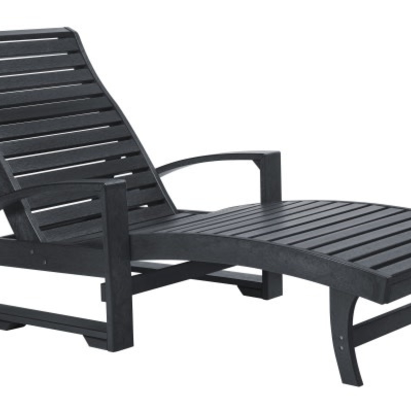 CR Plastics CRP 'Chaise Lounge w/Hidden Wheels'  Black