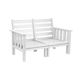 CR Plastics CRP DSF262 Stratford Loveseat White