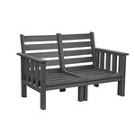 CR Plastics CRP DSF262 Stratford Loveseat Slate Grey