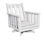 CR Plastics CRP DSF264 Stratford Swivel Arm Chair White
