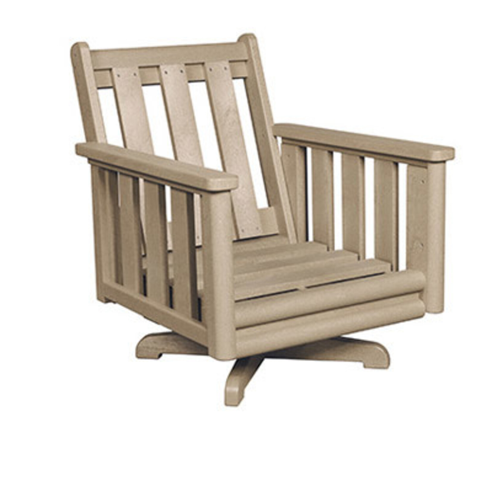 CR Plastics CRP 'Stratford Swivel Arm Chair Frame'-Beige