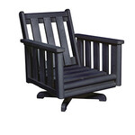 CR Plastics CRP DSF264 Stratford Swivel Arm Chair Black