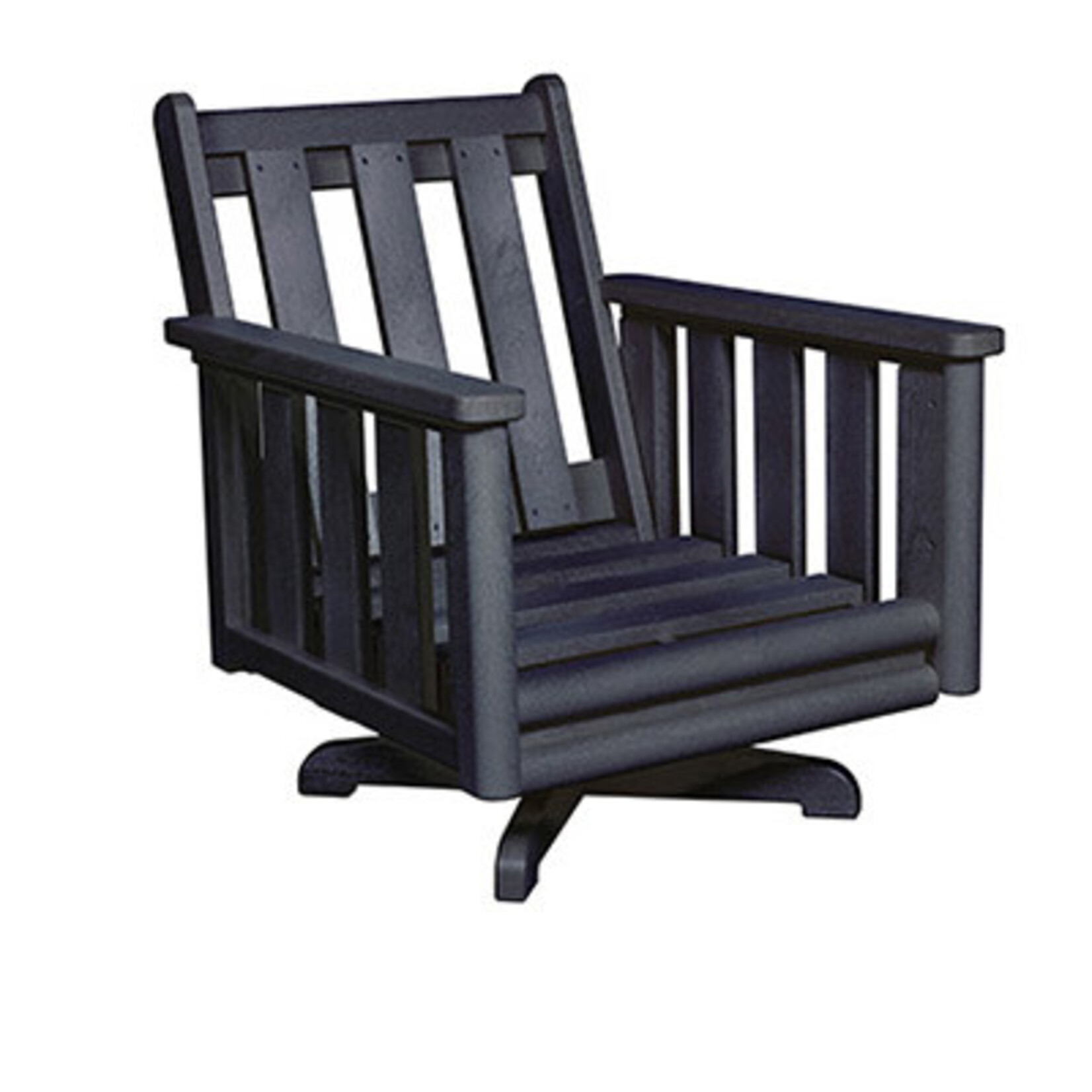CR Plastics CRP 'Stratford Swivel Arm Chair Frame'-Black