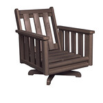 CR Plastics CRP DSF264 Stratford Swivel Arm Chair Chocolate
