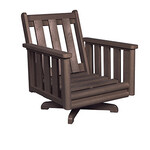 CR Plastics CRP 'Stratford Swivel Arm Chair Frame'-Chocolate