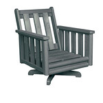 CR Plastics CRP DSF264 Stratford Swivel Arm Chair Slate Grey