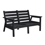 CR Plastics CRP DSF282 Tofino Loveseat Black