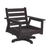 CR Plastics CRP DSF284 Tofino Swivel Arm Chair Chocolate