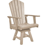 CR Plastics CRP C15 Addy Swivel Dining Arm Chair Beige