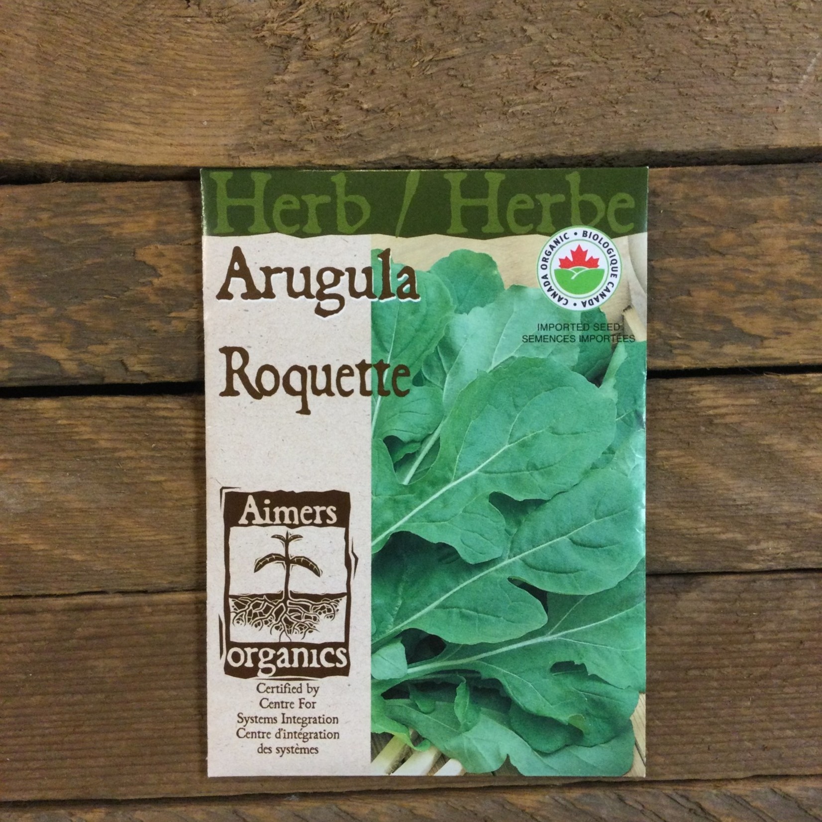Aimers Arugula Organic. Seeds
