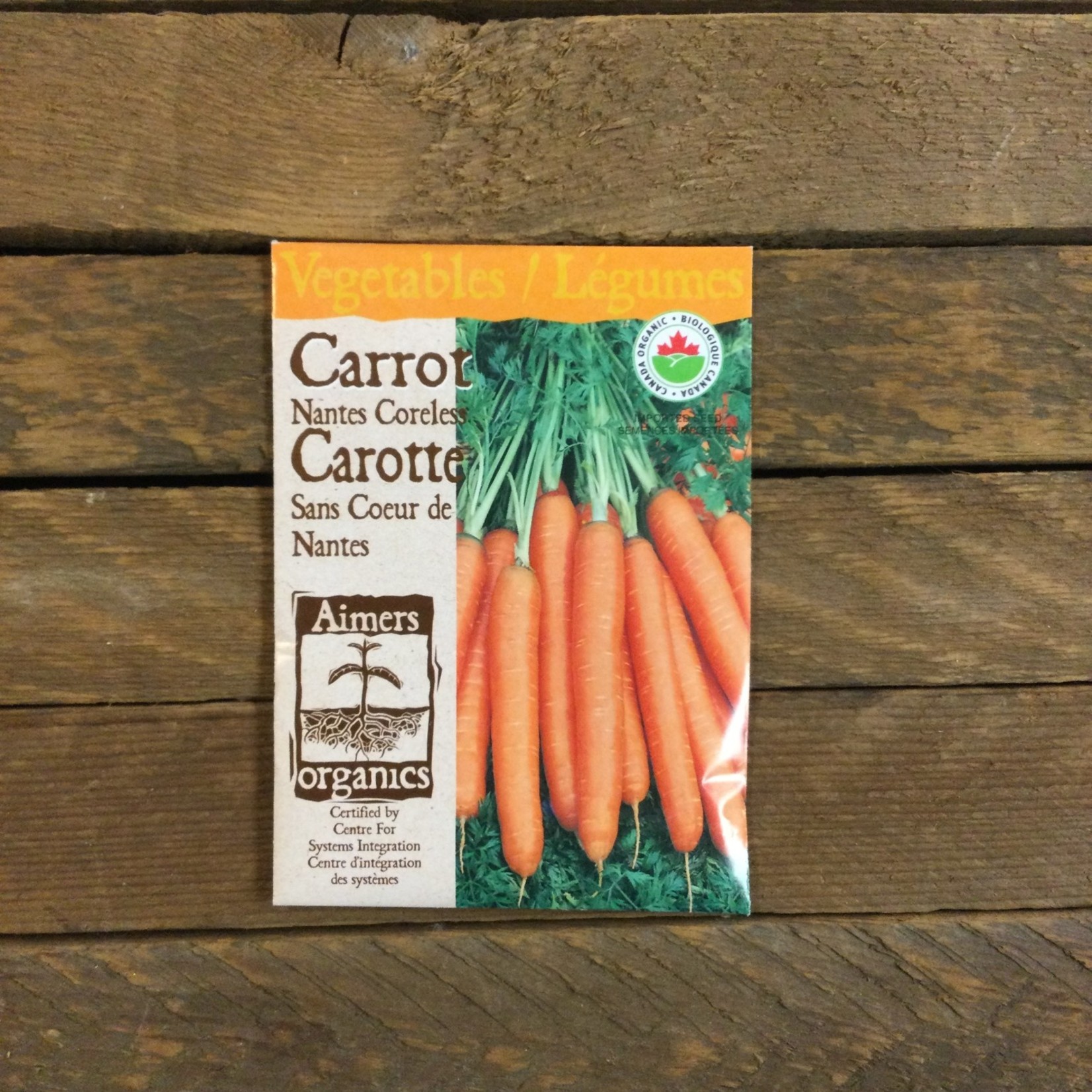 Aimers Carrot 'Nantes Coreless' Organic Seeds