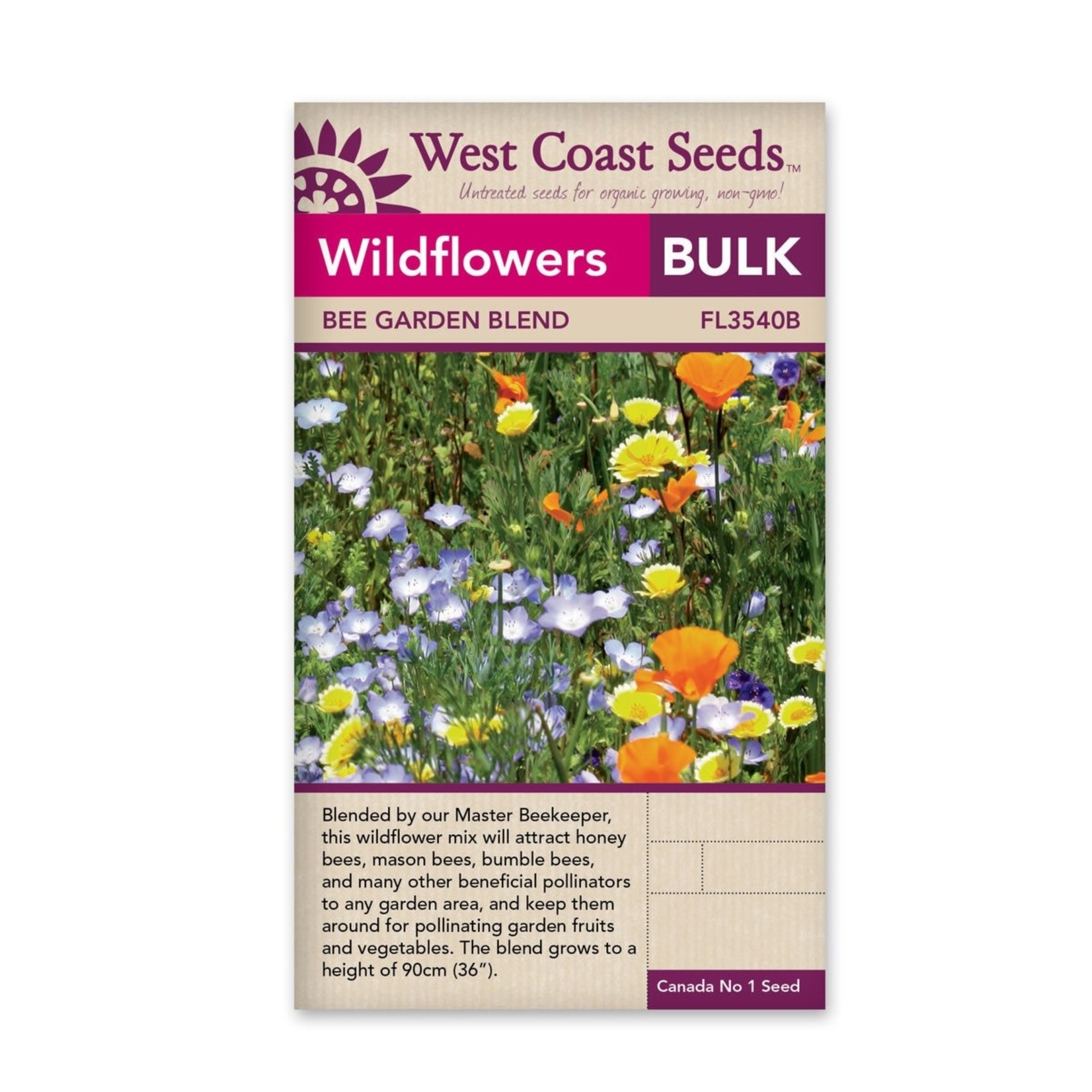 West Coast Seeds Wildflowers - Bee Garden Blend