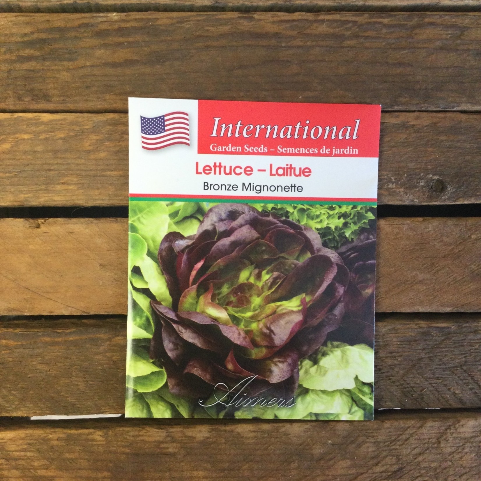 Aimers International Lettuce 'Bronze Mignonette' Seeds