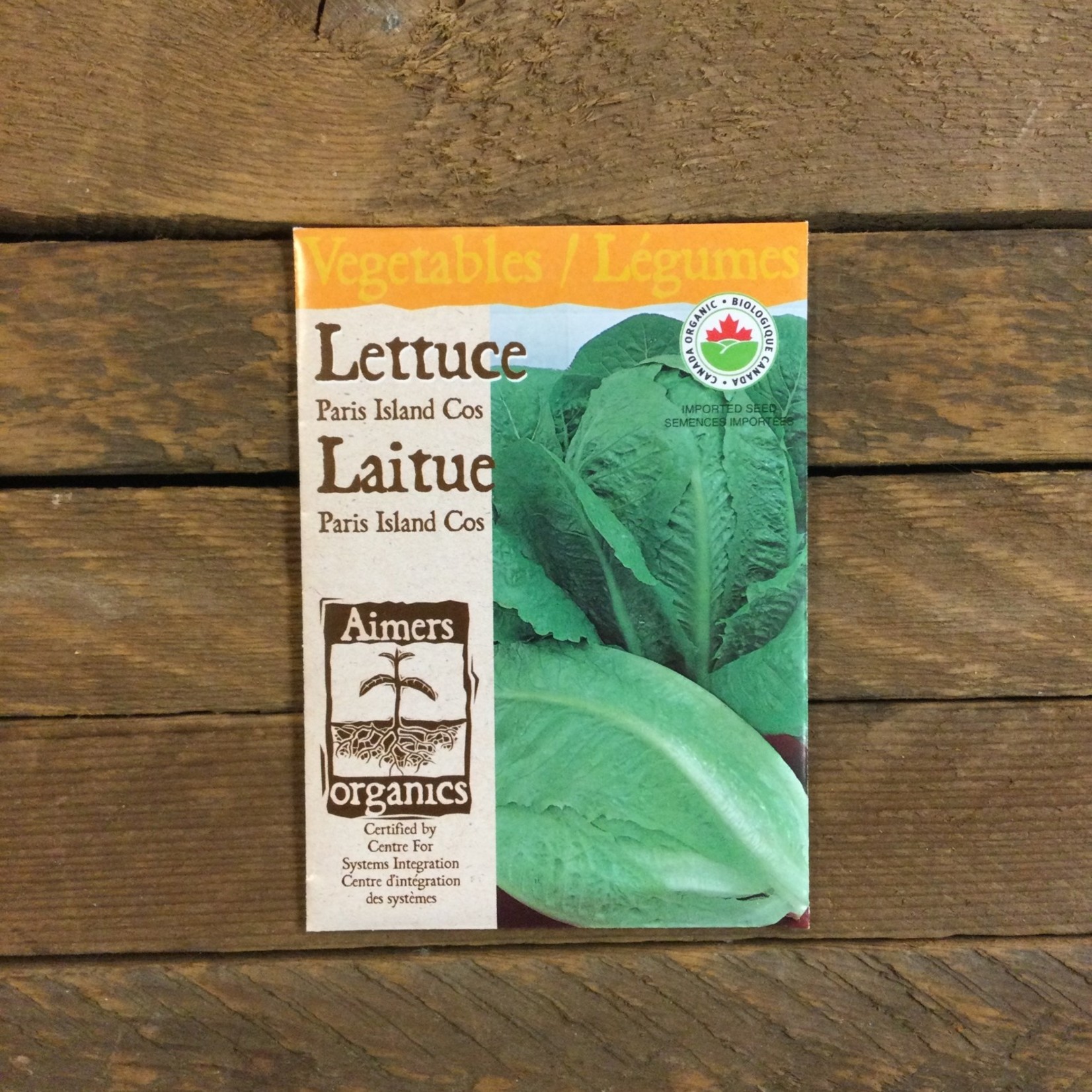 Aimers Lettuce 'Paris Island' Organic Seeds