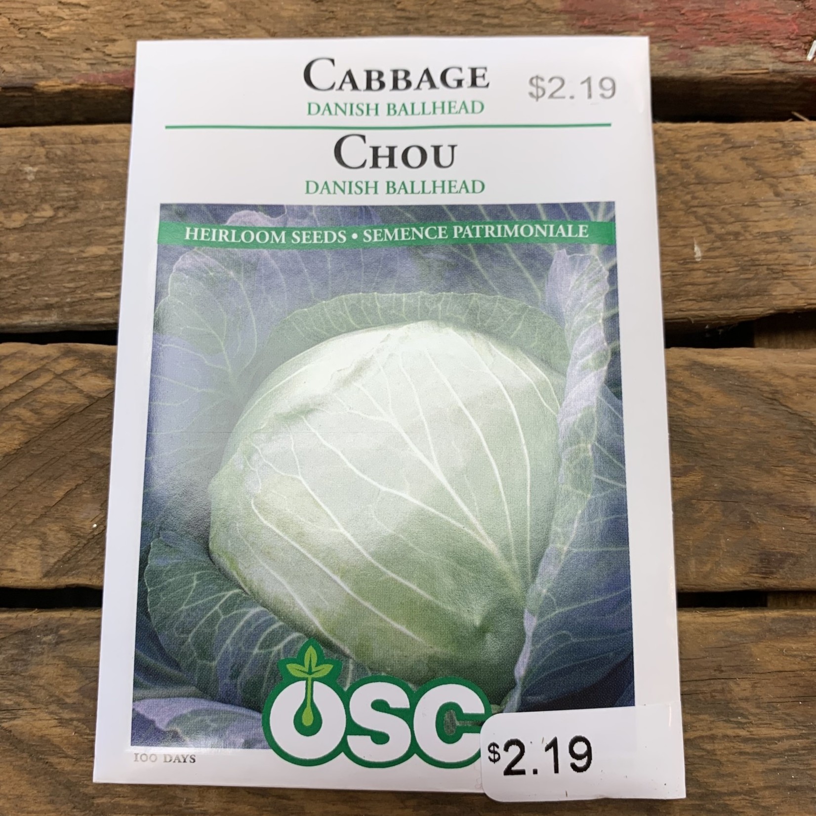 OSC Seeds Cabbage 'Danish Ballhead' Seeds