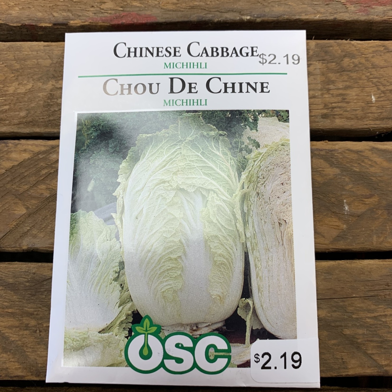 OSC Seeds Chinese Cabbage 'Michihli' Seeds