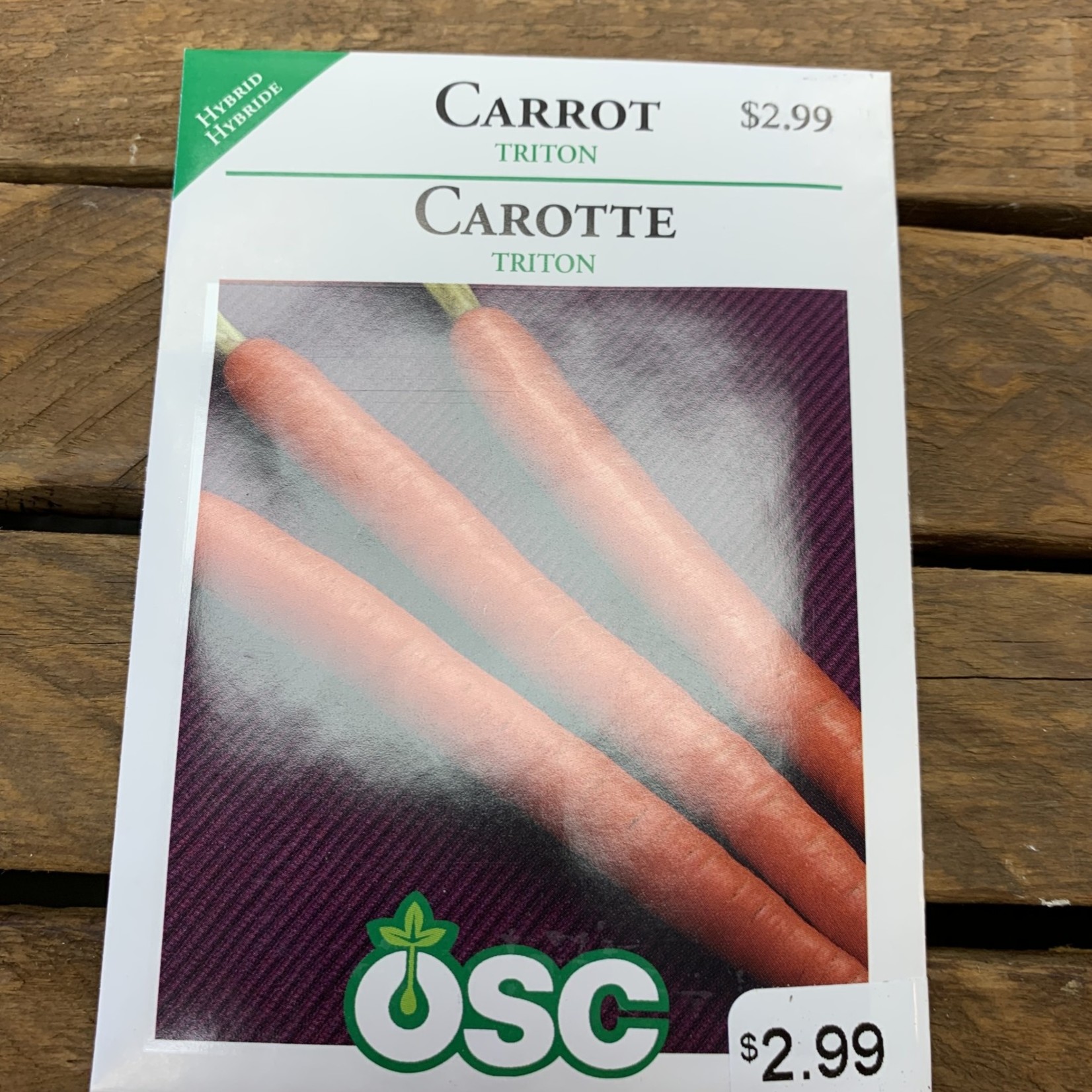 OSC Seeds Carrot 'Triton' Seeds Klomps Home and Garden