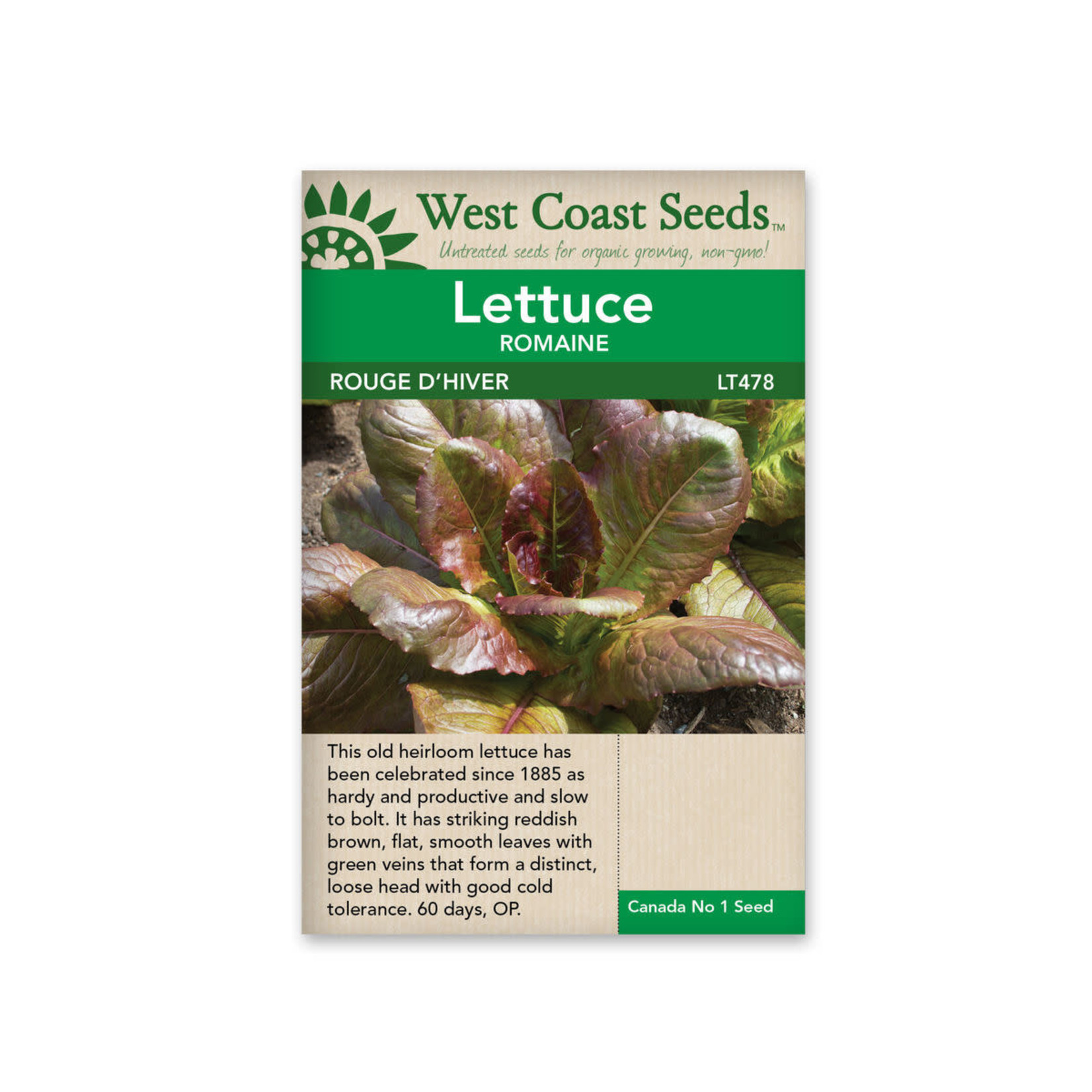 West Coast Seeds Lettuce-Rouge d'Hiver