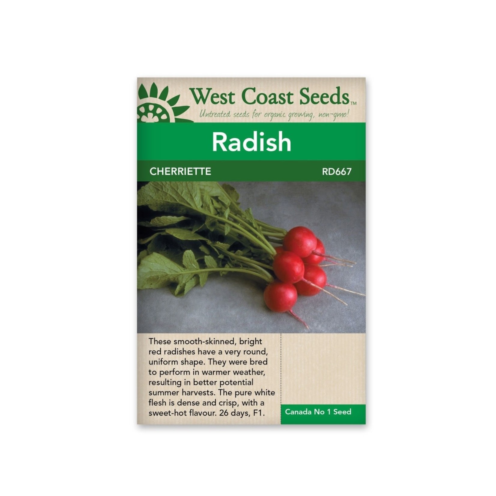 West Coast Seeds Radishes-Cherriette (100 Seeds)