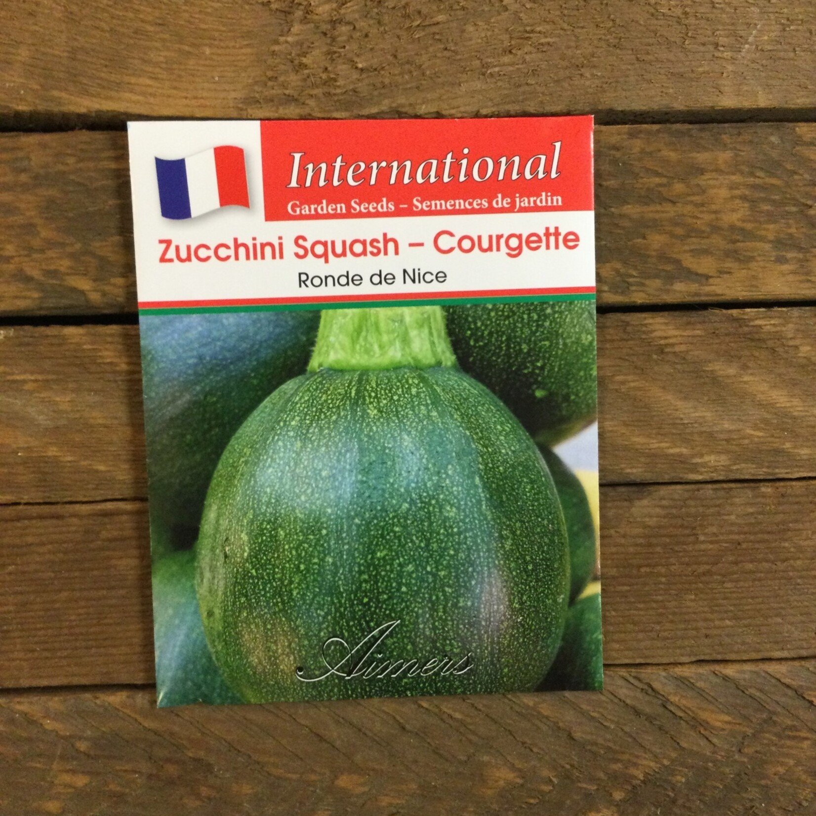Aimers International Zucchini Squash 'Ronde de Nice'