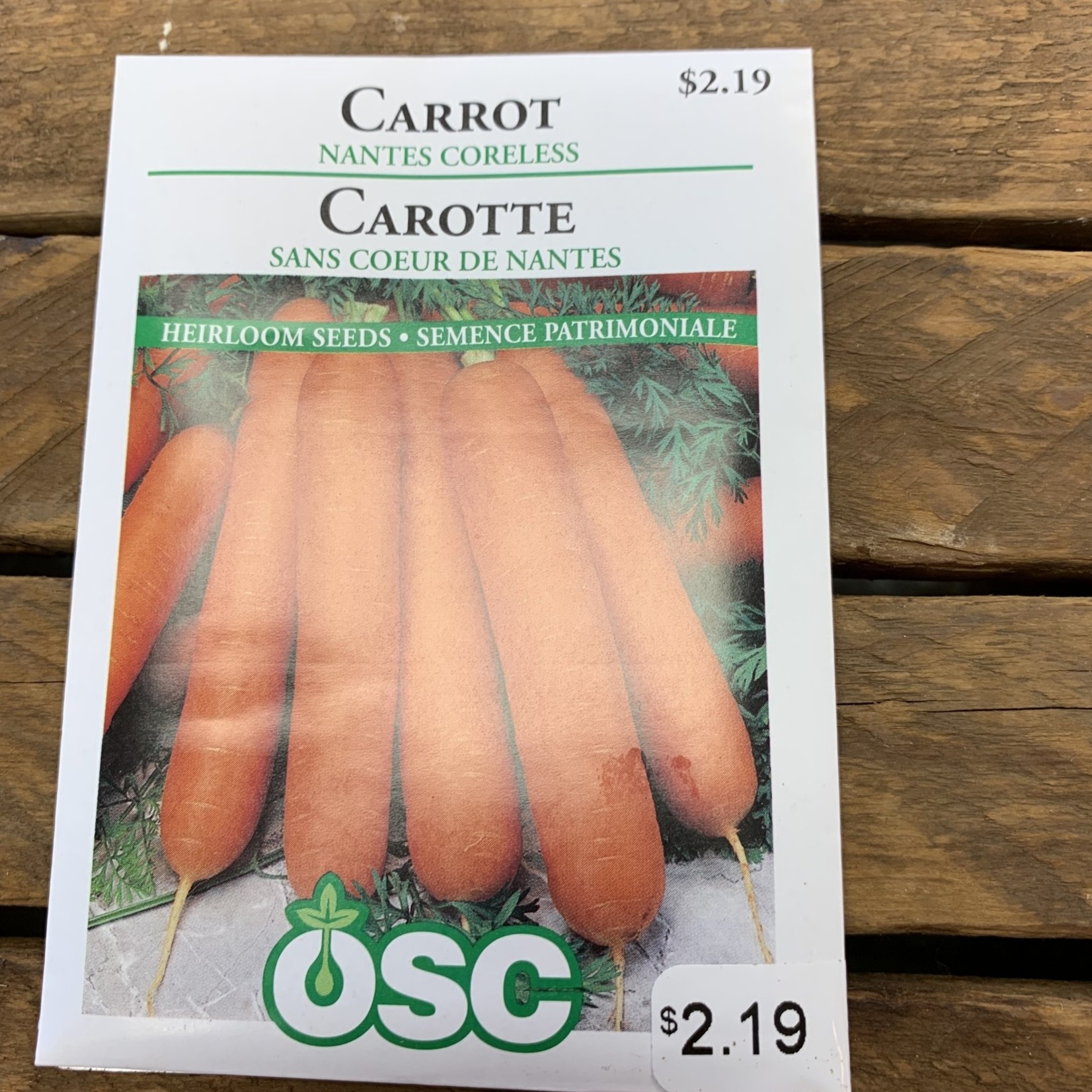 OSC Seeds Carrot 'Nantes Coreless' Seeds