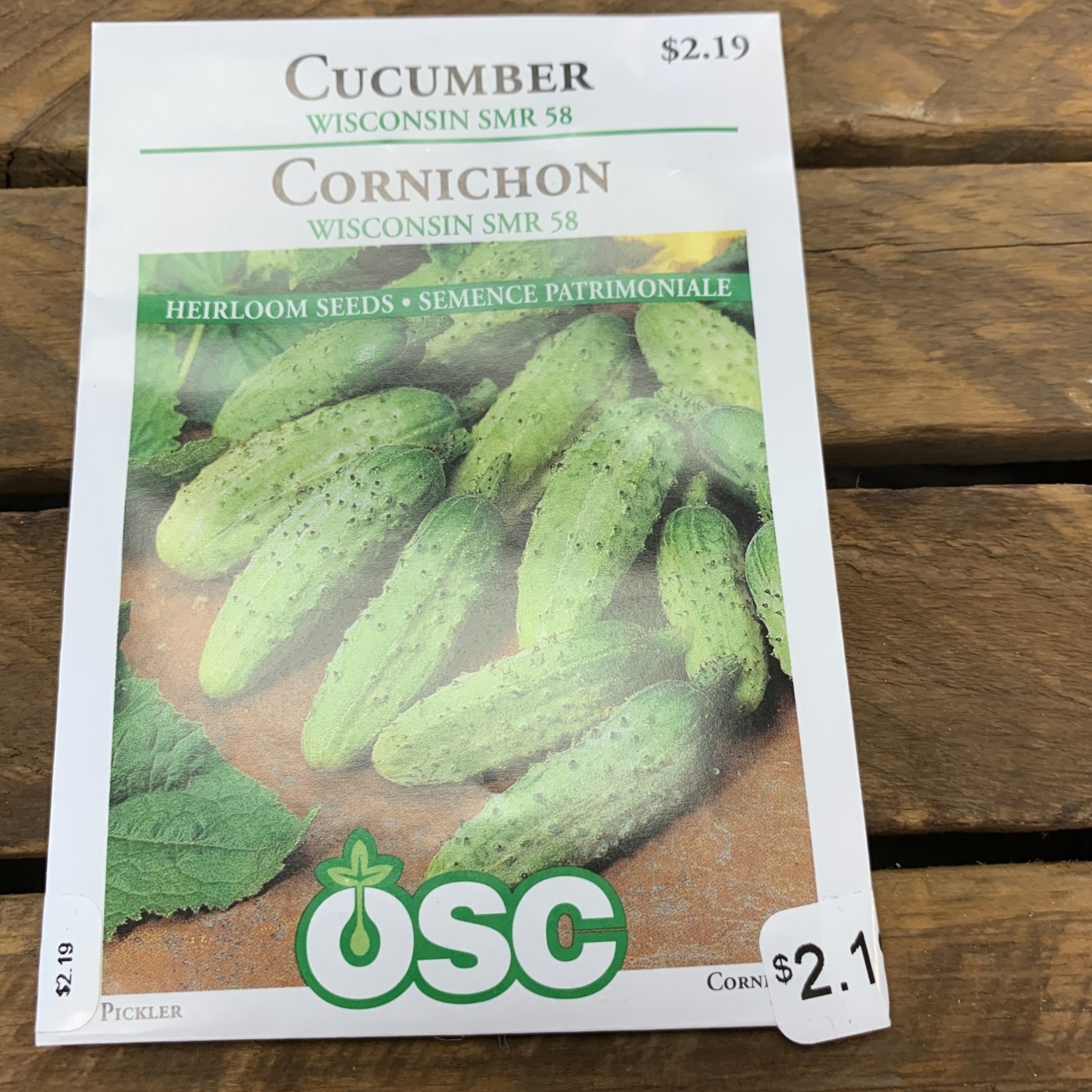 OSC Seeds Cucumber 'Wisconsin SMR 58' Seeds