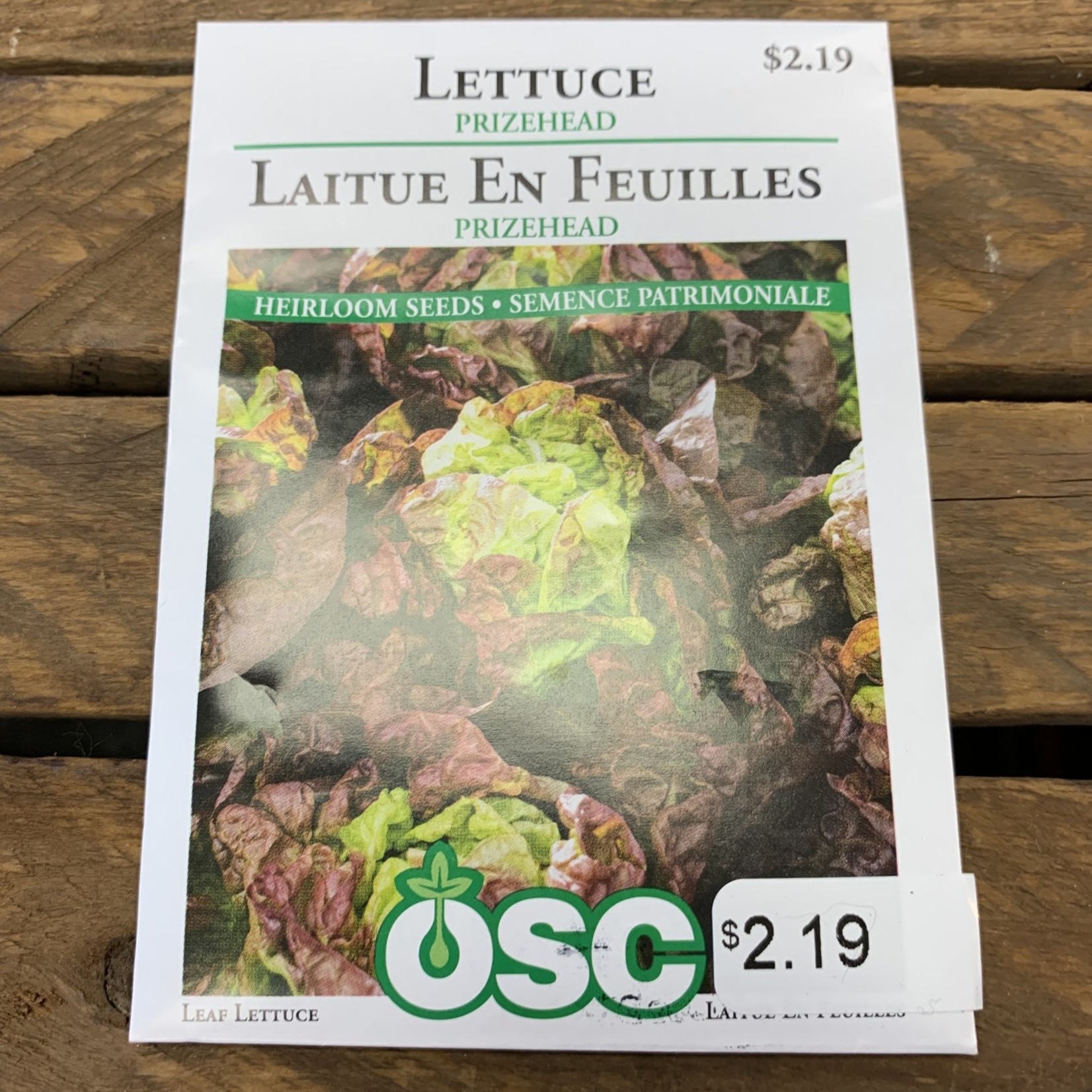 OSC Seeds Lettuce 'Prizehead' Seeds