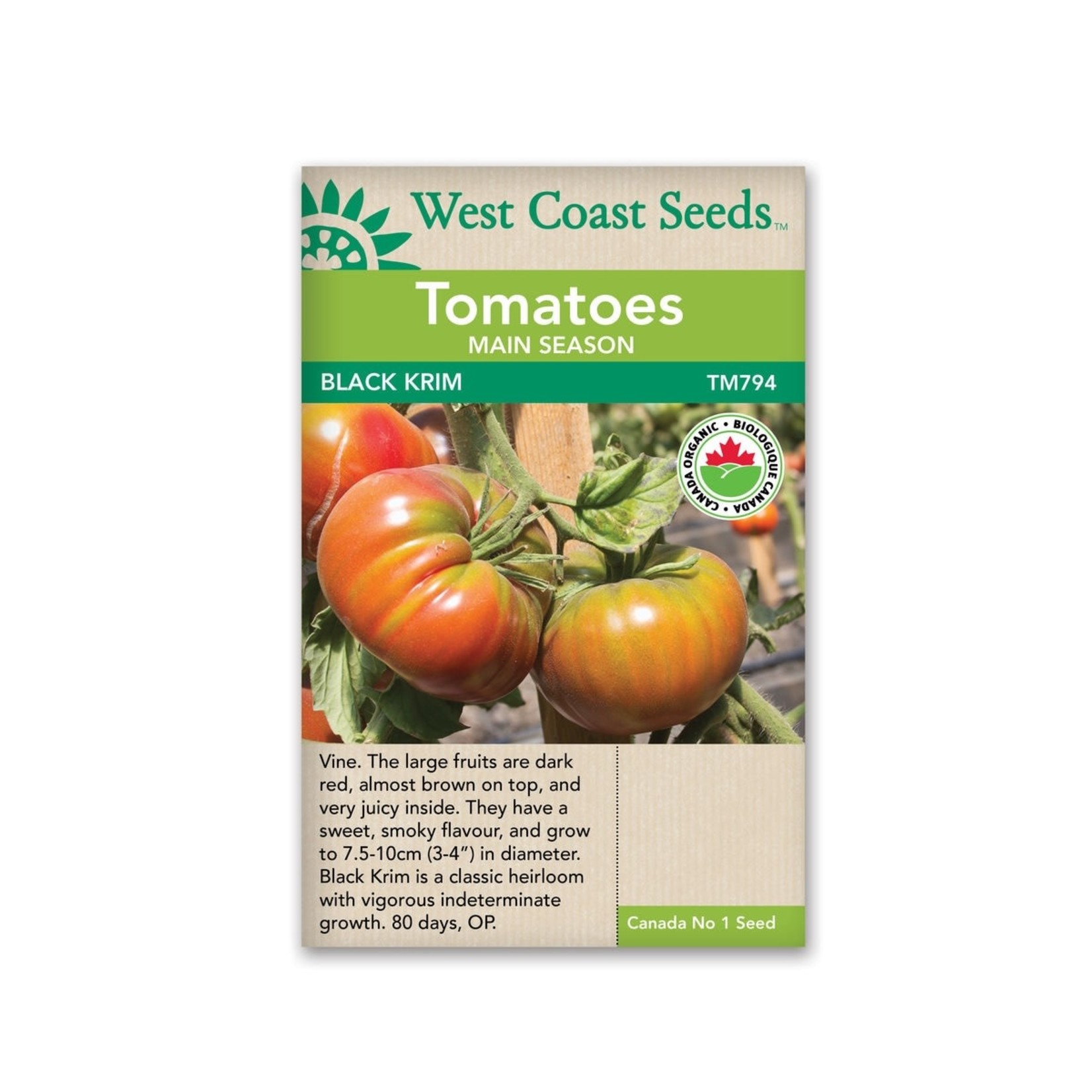 West Coast Seeds Tomatoes-Black Krim Certified Organic