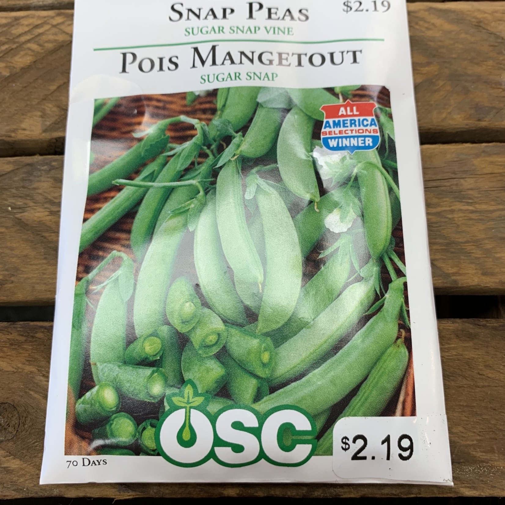 OSC Seeds Snap Peas 'Sugar snap Vine' Seeds