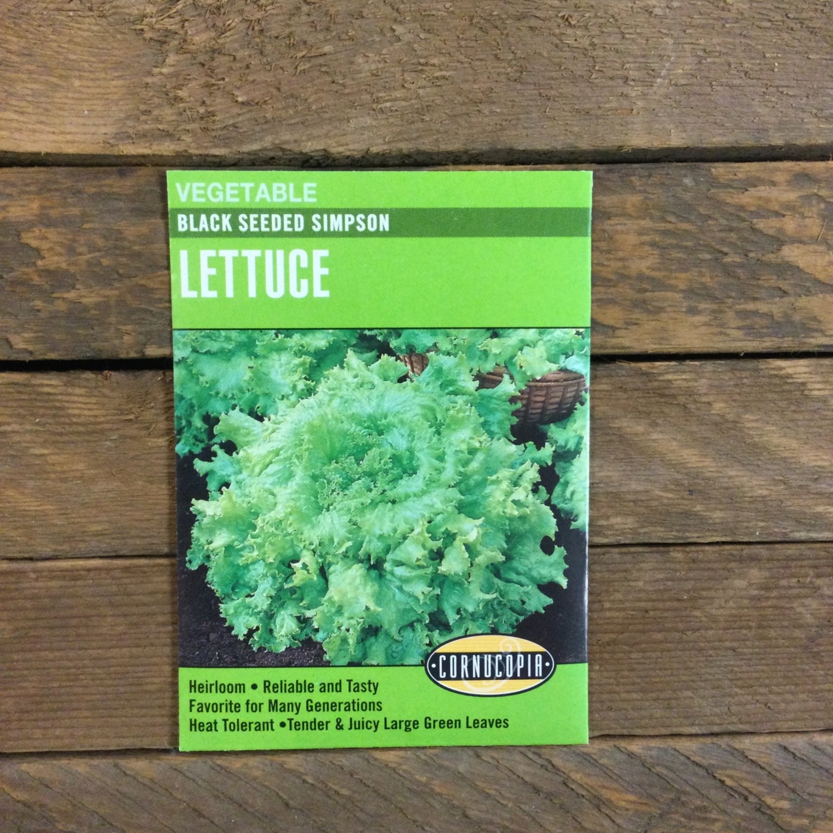 Cornucopia Lettuce - Lettuce Black Seeded Simpson