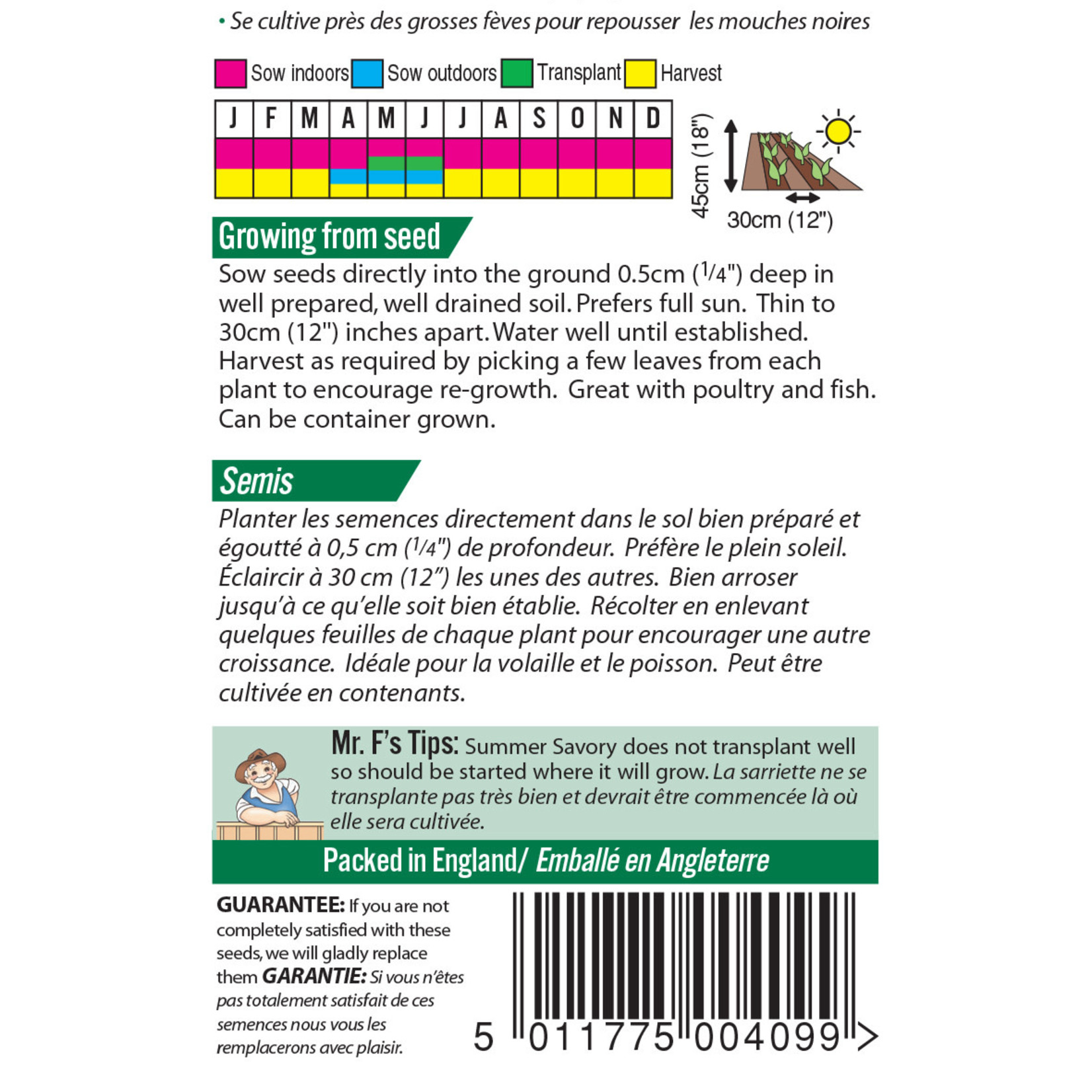Mr. Fothergill's SUMMER SAVORY