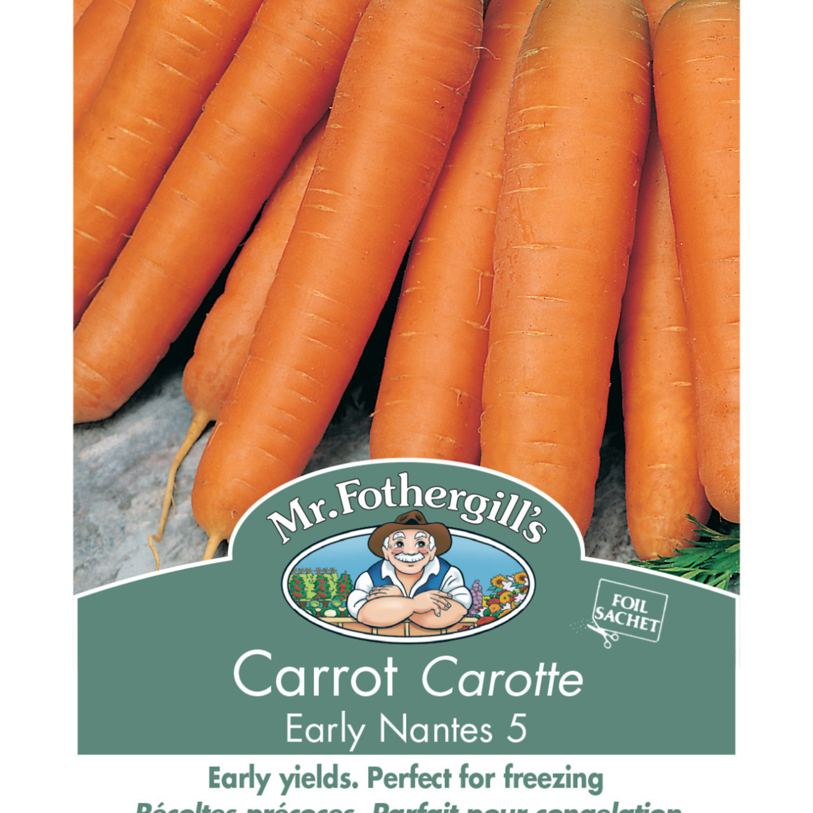 Mr. Fothergill's CARROT Early Nantes 5 Seeds
